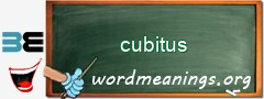 WordMeaning blackboard for cubitus